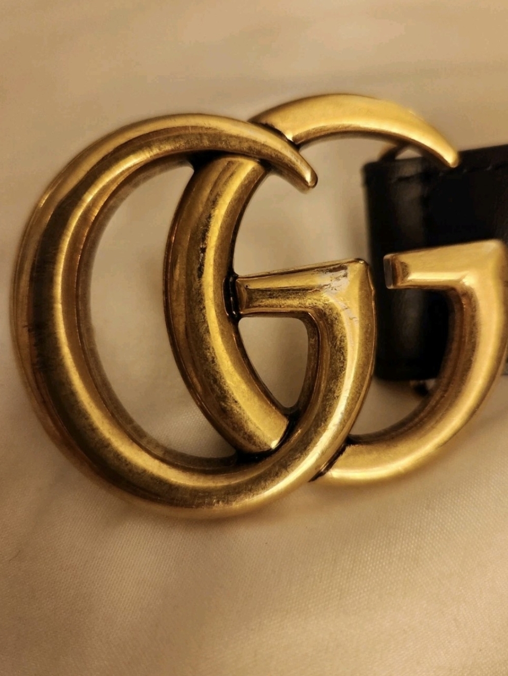 Gucci Marmont Belt in Non-shiny  Gold and Black